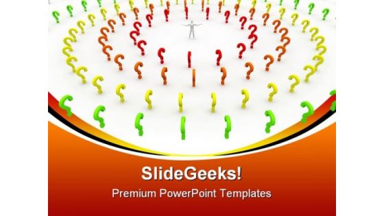 Questions Leadership PowerPoint Themes And PowerPoint Slides 0811