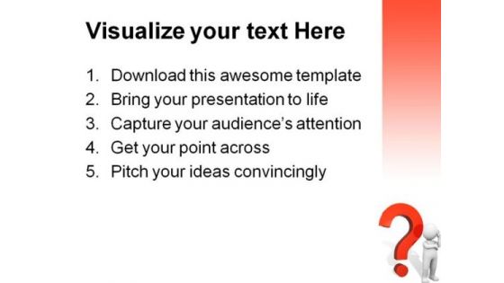 Questions Mark People PowerPoint Template 0910