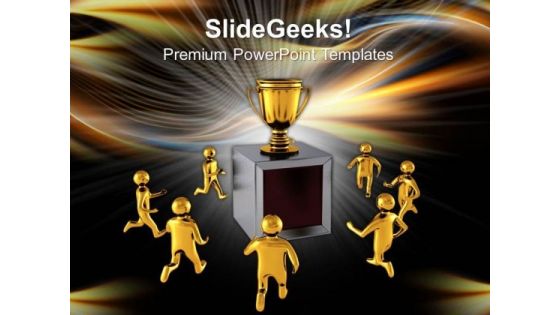 Race For Trophy Success PowerPoint Templates And PowerPoint Themes 0812