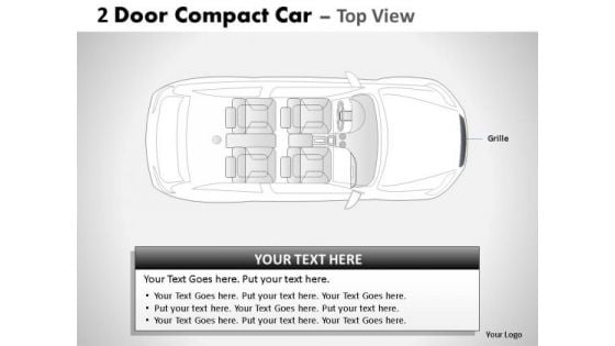 Racing 2 Door Gray Car Top PowerPoint Slides And Ppt Diagram Templates
