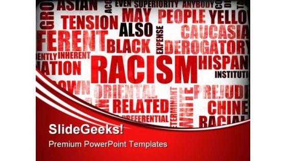 Racism Words Global PowerPoint Themes And PowerPoint Slides 0411
