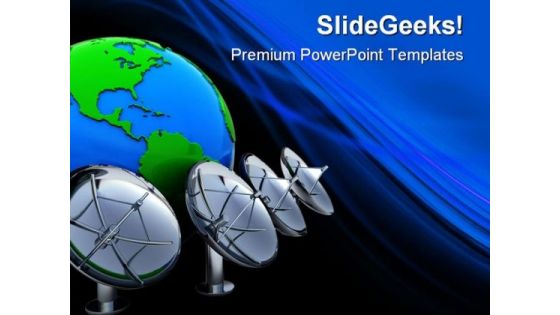 Radio Aerials Earth PowerPoint Templates And PowerPoint Backgrounds 0411