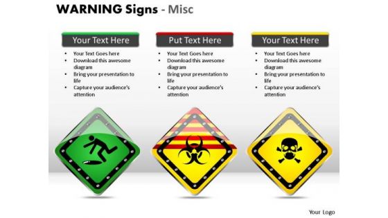 Radiotherapy Warning Signs PowerPoint Slides And Ppt Diagram Templates