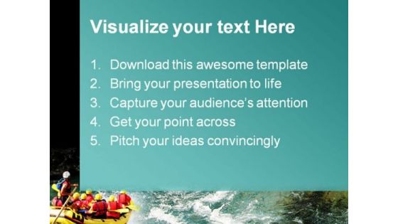 Rafting Vacation PowerPoint Themes And PowerPoint Slides 0511