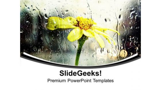 Rain With Flower Background PowerPoint Templates Ppt Backgrounds For Slides 0613