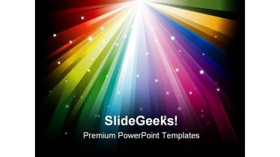 Rainbow Lights Abstract PowerPoint Templates And PowerPoint Backgrounds 0611