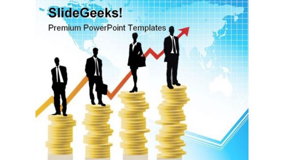 Raising Arrow Money Success PowerPoint Themes And PowerPoint Slides 0711