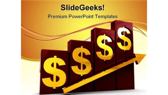 Raising Dollar Finance PowerPoint Templates And PowerPoint Backgrounds 0711