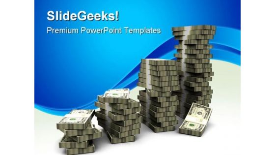 Raising Money Stacks Finance PowerPoint Templates And PowerPoint Backgrounds 0711