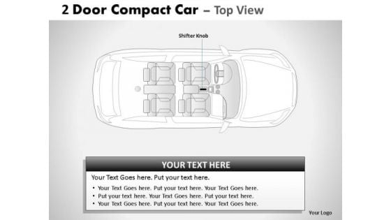 Rapid 2 Door Gray Car Top PowerPoint Slides And Ppt Diagram Templates