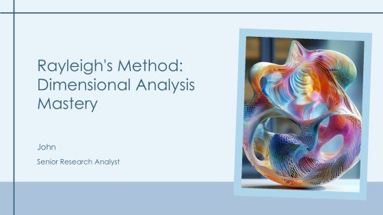 Rayleighs Method Dimensional Analysis Mastery PPT Sample AT