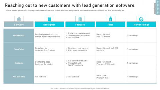 Reaching Out To New Customers With Business Sales Enhancement Campaign Brochure Pdf