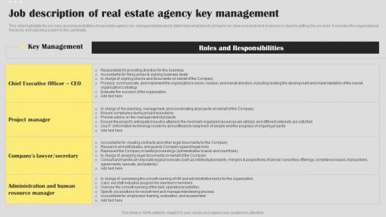 Real Estate Agent Business Plan Go To Market Strategy Job Description Of Real Estate Agency Template Pdf