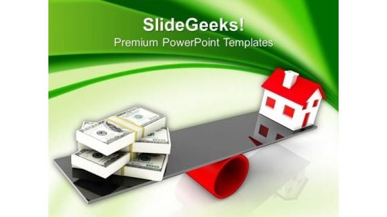 Real Estate And Dollar Concept Business PowerPoint Templates And PowerPoint Themes 1012