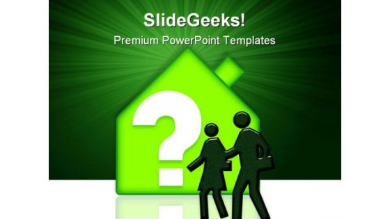 Real Estate With Question People PowerPoint Templates And PowerPoint Backgrounds 0811