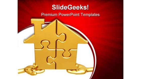 Realty Puzzle Metaphor PowerPoint Templates And PowerPoint Backgrounds 0811