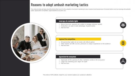 Reasons To Adopt Ambush Marketing Tactics Automate Guerrilla Promotional Topics Pdf