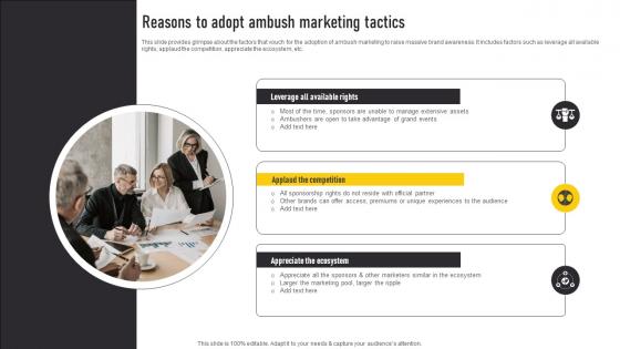 Reasons To Adopt Ambush Marketing Tactics Automate Guerrilla Promotional Topics Pdf