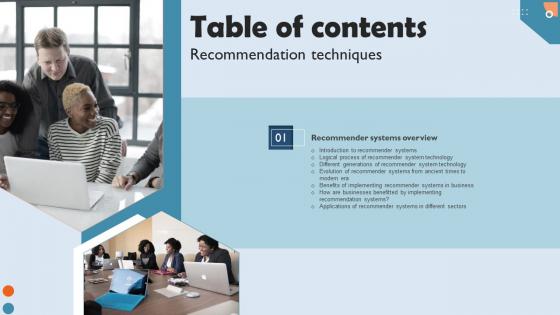 Recommendation Techniques Recommendation Techniques Table Of Contents Information PDF