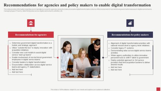 Recommendations For Agencies And Policy Makers To Enable Public Sector Digital Solutions Topics Pdf