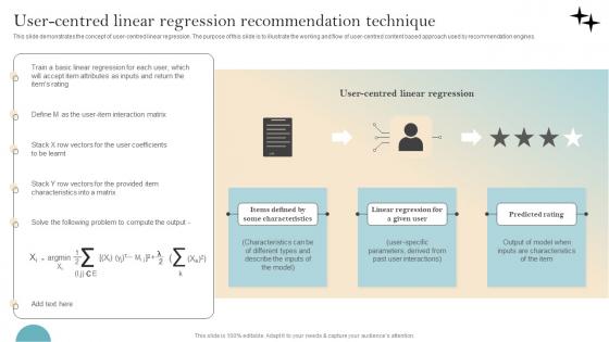 Recommender System Implementation User Centred Linear Regression Recommendation Portrait Pdf