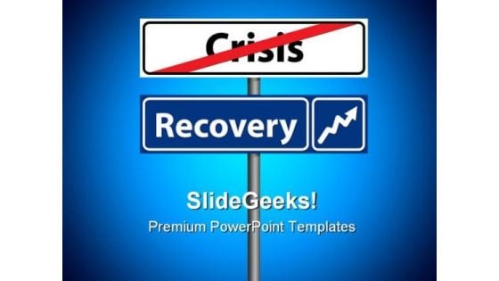 Recovery Crisis Finance PowerPoint Template 0910