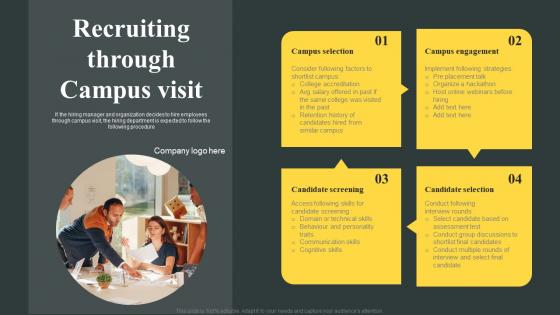 Recruiting Through Campus Visit Organizations Guide To Talent Elements Pdf