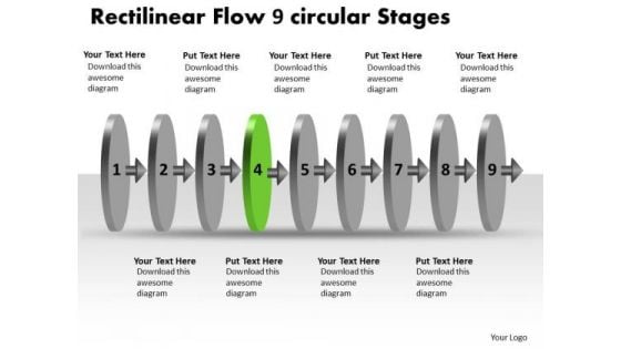 Rectilinear Flow 9 Circular Stages Tech Support Chart PowerPoint Slides Rectilinear Flow 9 Circular Stages Tech Support Chart PowerPoint Slides