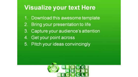 Recycle Environment PowerPoint Backgrounds And Templates 1210