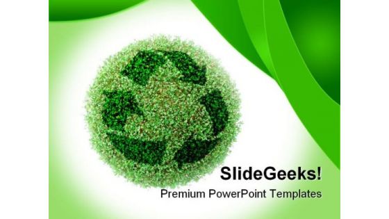 Recycle Environment PowerPoint Template 0910