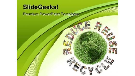 Recycle Environment PowerPoint Template 1110