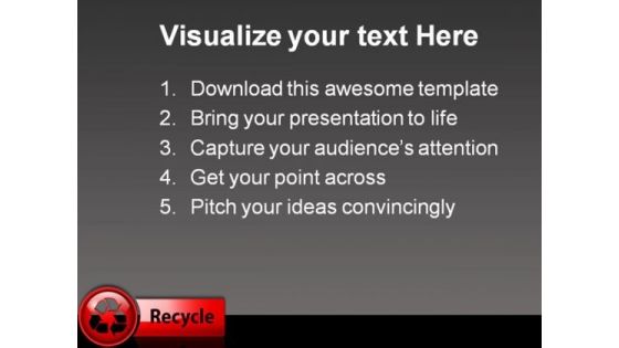 Recycle Icon Button Symbol PowerPoint Themes And PowerPoint Slides 0711