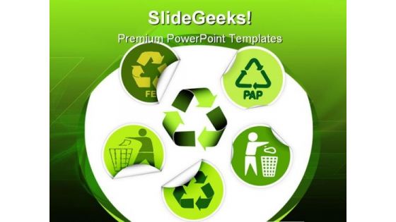Recycle Labels Environment PowerPoint Themes And PowerPoint Slides 0811