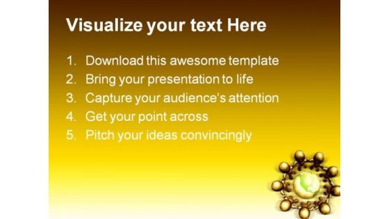 Recycle The World Globe PowerPoint Themes And PowerPoint Slides 0411