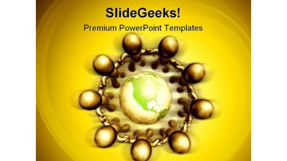 Recycle The World Globe PowerPoint Themes And PowerPoint Slides 0411