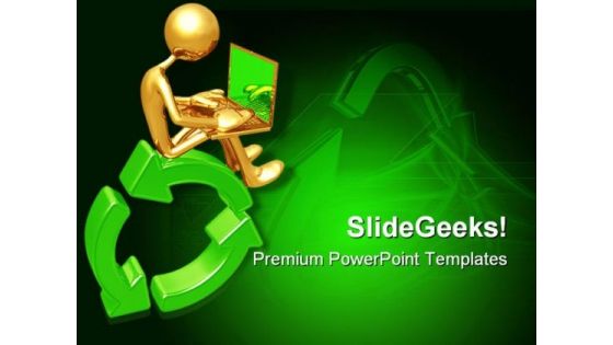 Recycling Online Networking Internet PowerPoint Templates And PowerPoint Backgrounds 0711