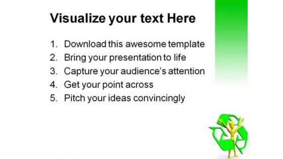 Recyle Man Environment PowerPoint Themes And PowerPoint Slides 0411