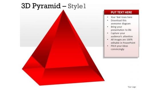 Red 3d Pyramid 1 PowerPoint Slides And Ppt Diagram Templates