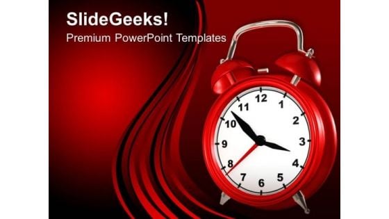 Red Alarm Clock Deadline PowerPoint Templates Ppt Backgrounds For Slides 0113