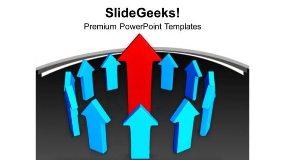 Red Arrow Pointing Upwards Leadership PowerPoint Templates Ppt Backgrounds For Slides 0213 Red Arrow Pointing Upwards Leadership PowerPoint Templates Ppt Backgrounds For Slides 0213