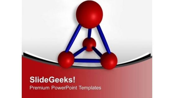 Red Atoms Joined To Form Molecules PowerPoint Templates Ppt Backgrounds For Slides 0313