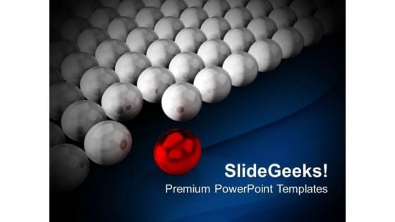 Red Ball Ahead Leadership PowerPoint Templates And PowerPoint Themes 0812