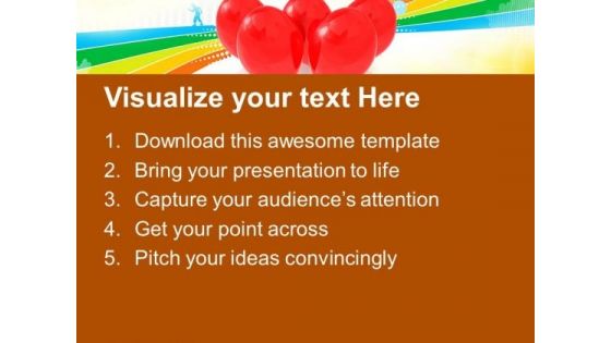 Red Balloons Party Events PowerPoint Templates Ppt Backgrounds For Slides 1212