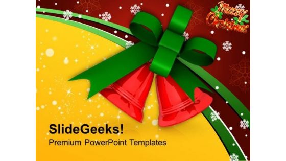 Red Bells On Christmas Background PowerPoint Templates Ppt Backgrounds For Slides 1212 Red Bells On Christmas Background PowerPoint Templates Ppt Backgrounds For Slides 1212