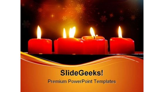 Red Candles Beauty PowerPoint Templates And PowerPoint Backgrounds 0711