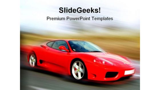 Red Car Sports PowerPoint Templates And PowerPoint Backgrounds 0711