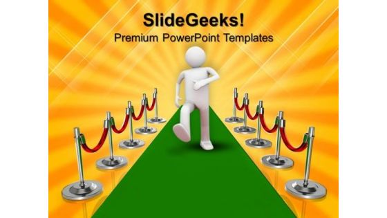 Red Carpet Award People Competition PowerPoint Templates And PowerPoint Themes 1012