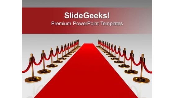 Red Carpet For Award Winners Success PowerPoint Templates Ppt Backgrounds For Slides 0313