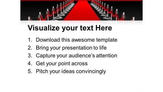 Red Carpet For Winners Success PowerPoint Templates And PowerPoint Themes 1012