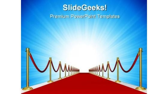 Red Carpet Metaphor PowerPoint Background And Template 1210